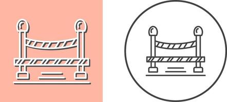 Do Not Cross Line Icon Design vector