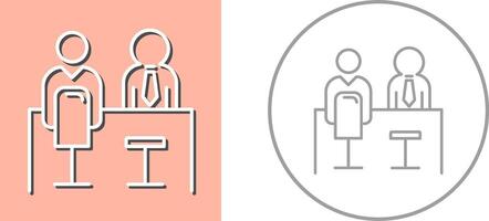 Employee Interview Icon Design vector