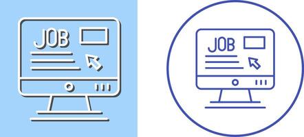 Online Job Icon Design vector