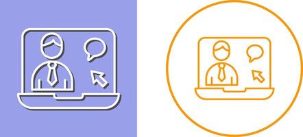 Online Interview Icon Design vector
