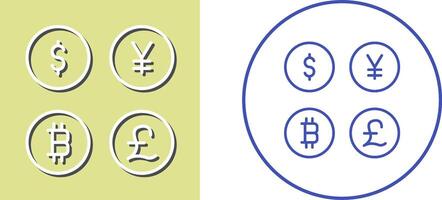 Currency Symbols Icon Design vector