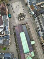 High Angle View of Central Peterborough City of England United Kingdom. April 11th, 2024 photo