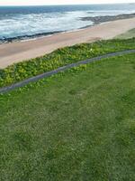 High Angle View of Botany Bay Beach and Sea View During Sunset at Broadstairs Kent, England UK. April 21st, 2024 photo