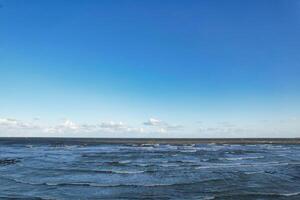 High Angle View of Botany Bay Beach and Sea View During Sunset at Broadstairs Kent, England UK. April 21st, 2024 photo