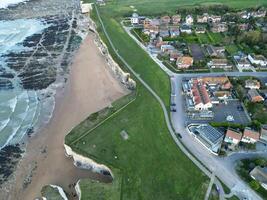 High Angle View of Botany Bay Beach and Sea View During Sunset at Broadstairs Kent, England UK. April 21st, 2024 photo