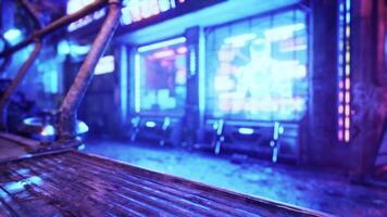 cor armários dentro néon distrito às noite dentro Japão video
