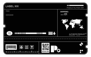 Label pack design. graphic asset for streetwear design. Retro futuristic element in Y2K for apparel, clothing and poster design vector