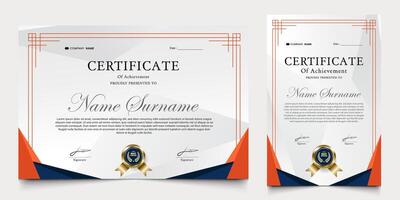 certificate awarded with modern background. graduation design elements, best employees and others. vector