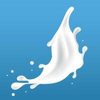 splash milky waves additional elements of milk design vector