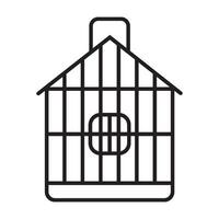 bird cage icon vector