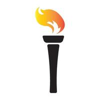 torch symbol icon vector