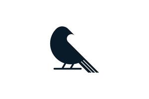 cuervo pájaro logo ilustración diseño vector