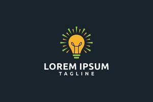 Modern light bulb logo design vector