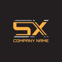 SX letter initial logo design vector