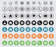 set of contact us icons.illustration Web icon set. Website icon eps 10 vector