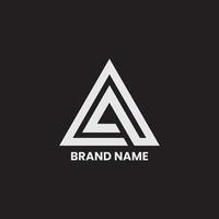 un letra triángulo logo diseño vector