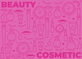 beauty and cosmetic pattern design vector