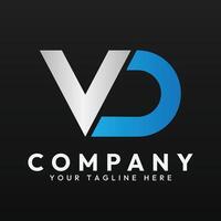 Logo template of letter VD vector