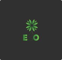 eco natural green logo template vector