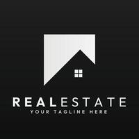 logotipo de la casa de bienes raíces vector