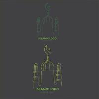 islamic logo design template vector