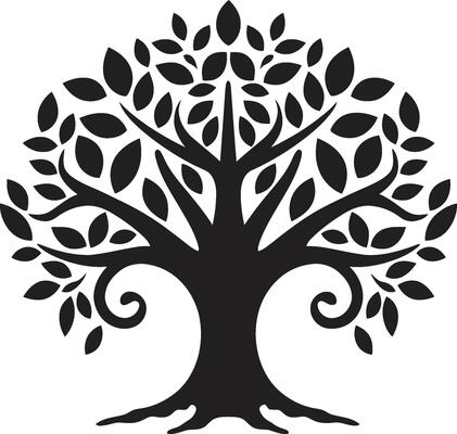 Natures Sentinel Iconic Tree Illustration Sylvan Splendor Tree Iconic Image