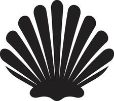 Aquatic Jewels Unfurled Iconic Emblem Icon Seashore Splendor Revealed Logo Icon vector