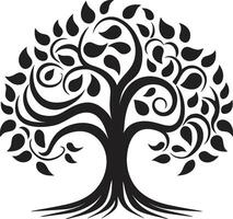 Canopy Essence Tree Emblem Design Verdant Legacy Iconic Tree Logo Icon vector