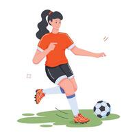 Football Sport Flat Illustrations vector