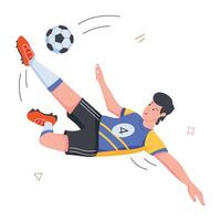 Football Players Flat Illustrations vector