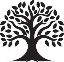 Sylvan Splendor Tree Iconic Image Eternal Growth Tree Icon vector