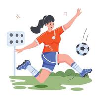 Football Sport Flat Illustrations vector