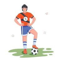 Football Sport Flat Illustrations vector