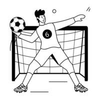 fútbol americano Atletas plano ilustraciones vector