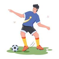 Football Players Flat Illustrations vector