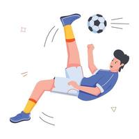 fútbol americano jugadores plano ilustraciones vector