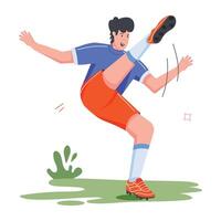 Football Sport Flat Illustrations vector