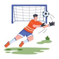 Football Sport Flat Illustrations vector