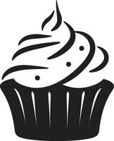 Decadent Delights Black Cupcake Sugar Rush Elegance Cupcake Black vector