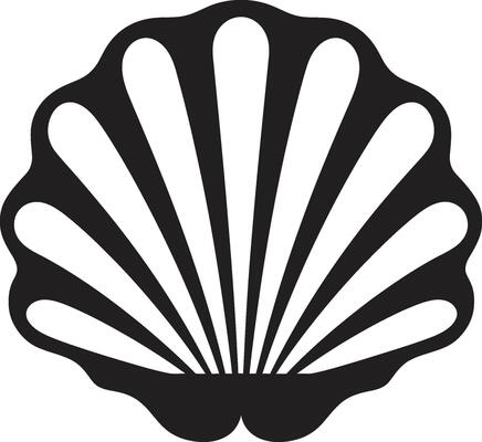 Shellfish Symphony Unfurled Iconic Emblem Icon Nautical Finery Illuminated Logo Design