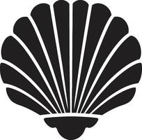 Shellfish Showcase Unfurled Iconic Emblem Icon Coastal Collection Illuminated Logo Design vector