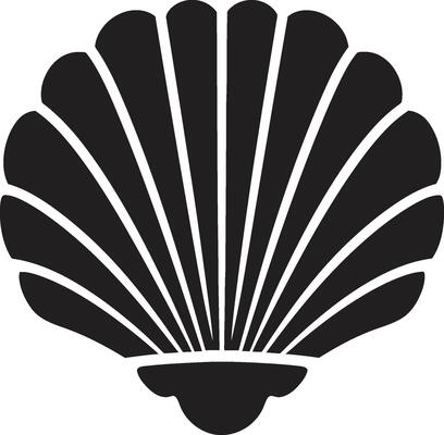 Shellfish Showcase Unfurled Iconic Emblem Icon Coastal Collection Illuminated Logo Design