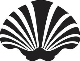 mariscos resplandor desvelado icónico emblema icono costero tesoros desplegado logo diseño vector