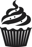 Sweet Indulgence Black Cupcake Decadent Delights Black Cupcake vector