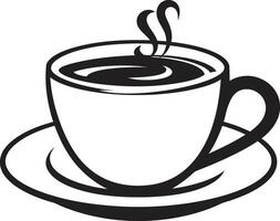 Artistic Aroma Perfection Coffee Cup Black Savoring Simplicity Elegance Black Coffee Cup vector