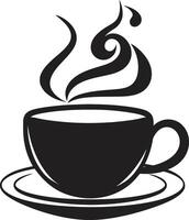 Elegant Espresso Black Coffee Cup Morning Essence Black of Coffee Cup vector