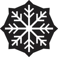 Winter Wonderland Snowflake Icon Design Arctic Symphony Logo Emblem vector