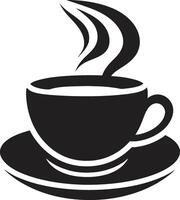 Steamy Elegance Aura Black Coffee Cup Morning Brew Essence Coffee Cup Black vector