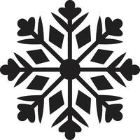Snowflakes Radiance Unveiled Iconic Emblem Design Frosty Enchantment Unfurled Logo Design vector
