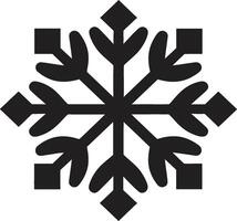 Crystal Essence Logo Design Snowflake Serenity Iconic Logo Emblem vector